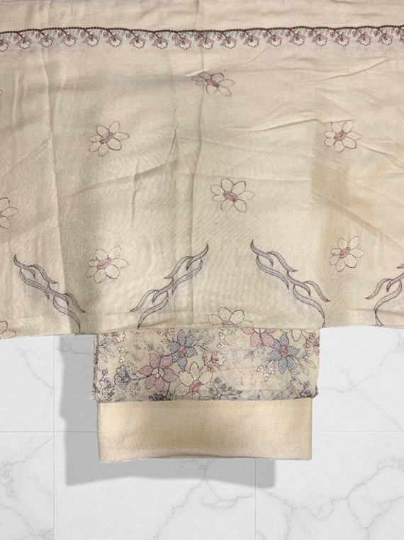 Warm Fully Embroidered Peach Leather Edit 2025 (25DR12-09)