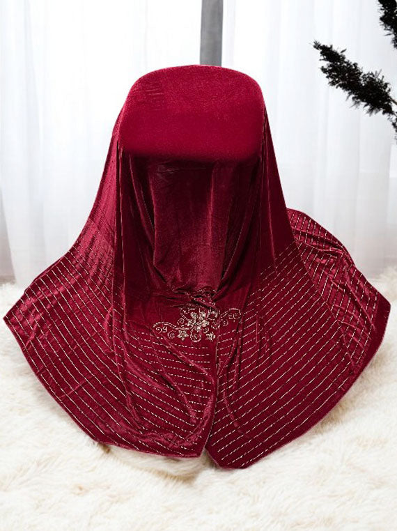 Warm & Soft Luxury Zig Zag Velvet Shawl Edit 2025 (25DS21-01)