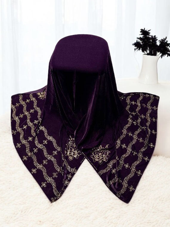 Warm & Soft Luxury Zig Zag Velvet Shawl Edit 2025 (25DS21-03)
