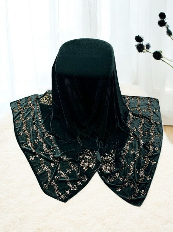 Warm & Soft Luxury Zig Zag Velvet Shawl Edit 2025 (25DS21-05)