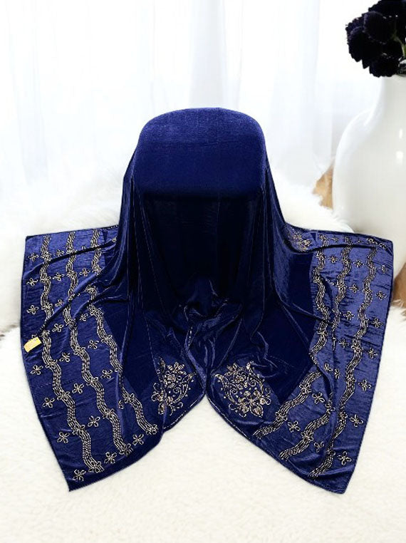 Warm & Soft Luxury Zig Zag Velvet Shawl Edit 2025 (25DS21-06)