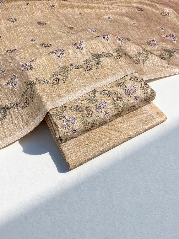 Warmth Embrooidered Peach Leather Karandi Edit 2025 (25DU16-02)