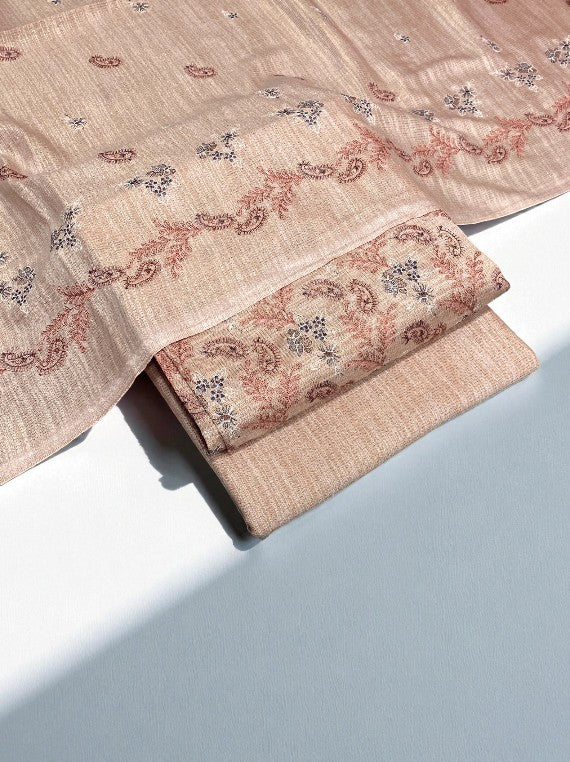 Warmth Embrooidered Peach Leather Karandi Edit 2025 (25DU16-06)