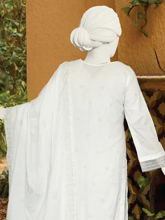 White Glow Embroidered Fancy Lawn Collection 2026 (ABC-173)