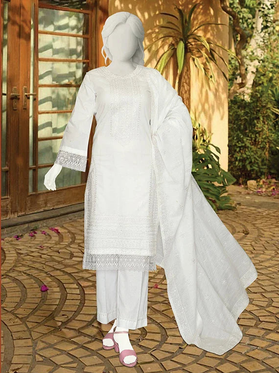 White Glow Embroidered Fancy Lawn Collection 2026 (ABC-174)