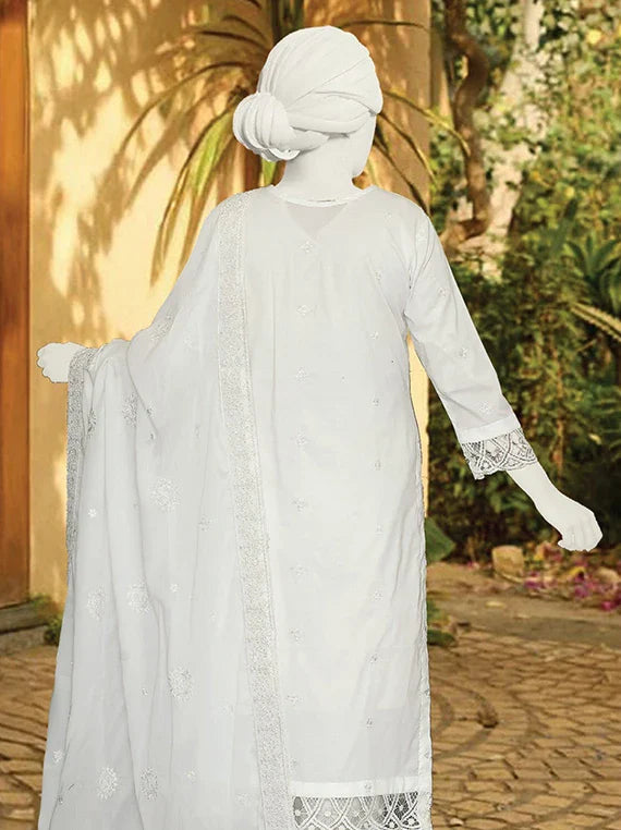 White Glow Embroidered Fancy Lawn Collection 2026 (ABC-175)