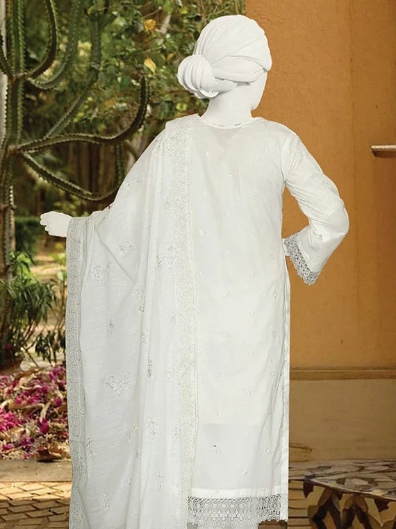White Glow Embroidered Fancy Lawn Collection 2026 (ABC-176)