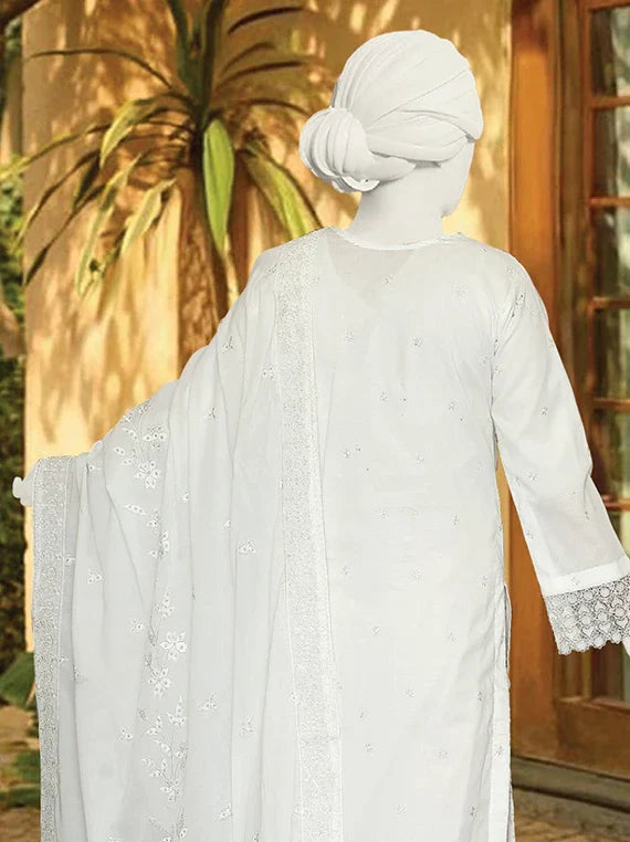 White Glow Embroidered Fancy Lawn Collection 2026 (ABC-178)