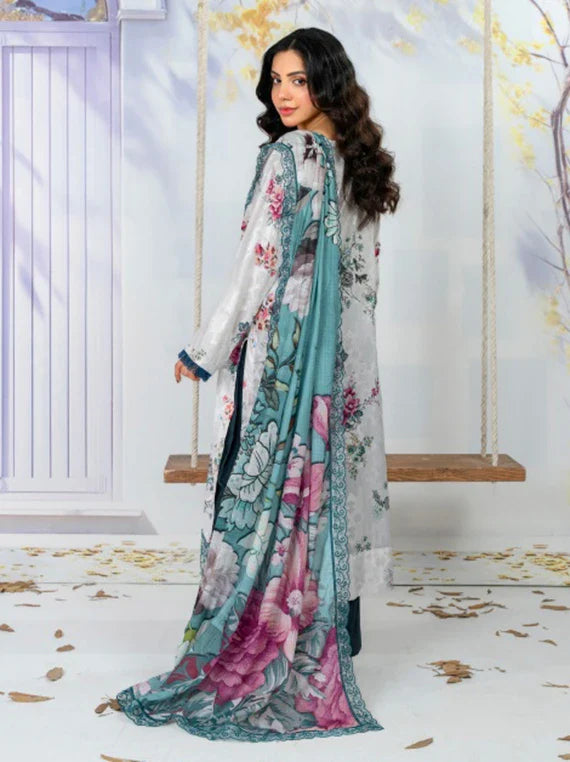 White Rose by Subrang Embroidered Lawn Collection 2026 (D-02)