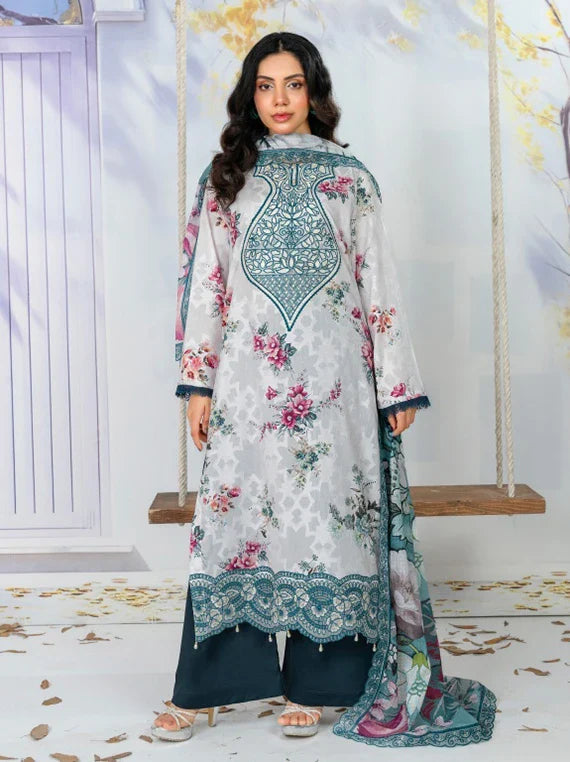 White Rose by Subrang Embroidered Lawn Collection 2026 (D-02)