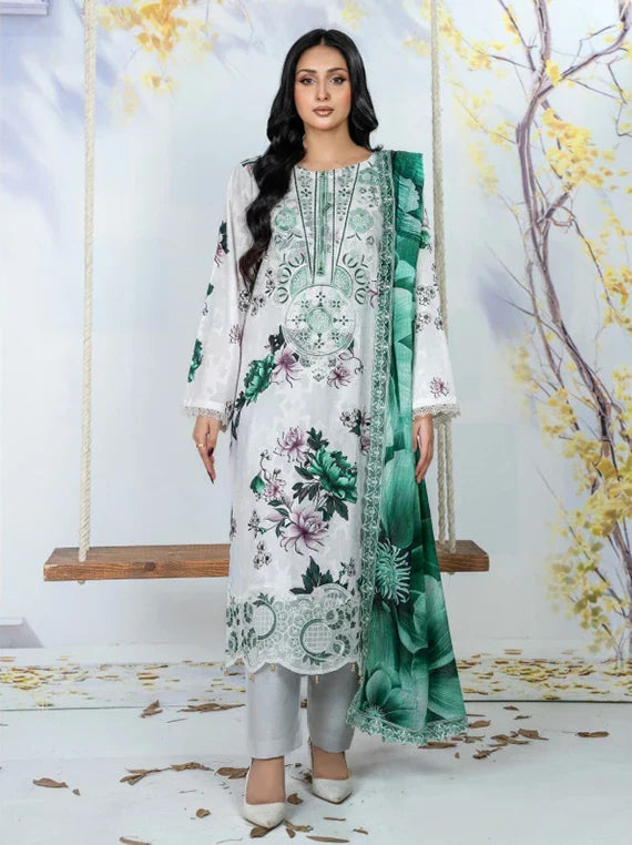 White Rose by Subrang Embroidered Lawn Collection 2026 (D-07)