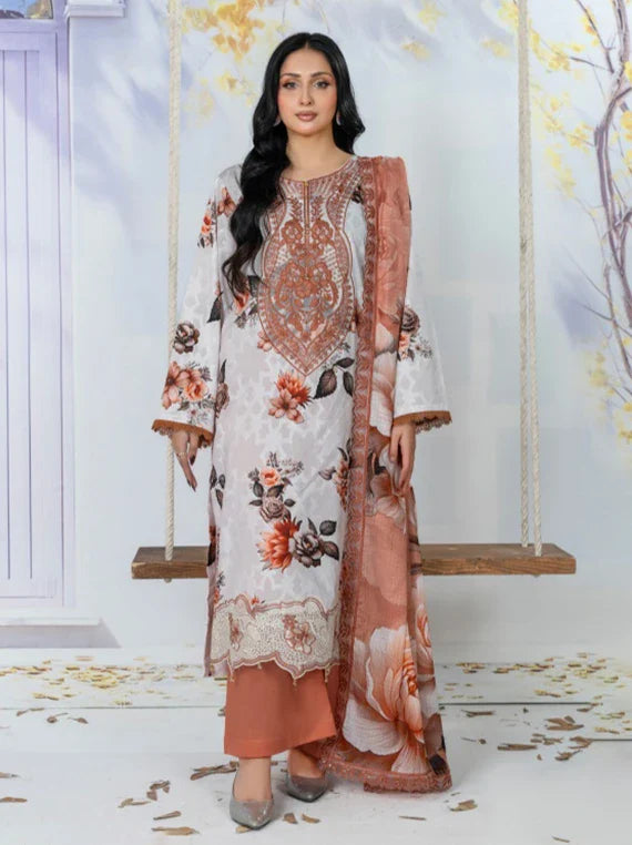 White Rose by Subrang Embroidered Lawn Collection 2026 (D-10)