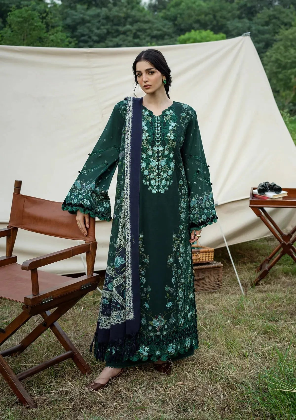 Wilderness by Elaf Unstitched Khaddar Embroidered Collection'26 (EWR-1A WINTERMINT)