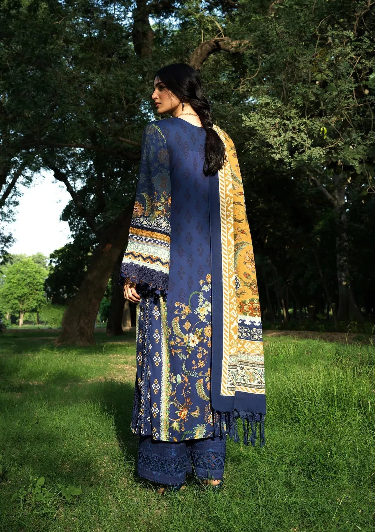 Wilderness by Elaf Unstitched Khaddar Embroidered Collection'26 (EWR-3A BLUES)