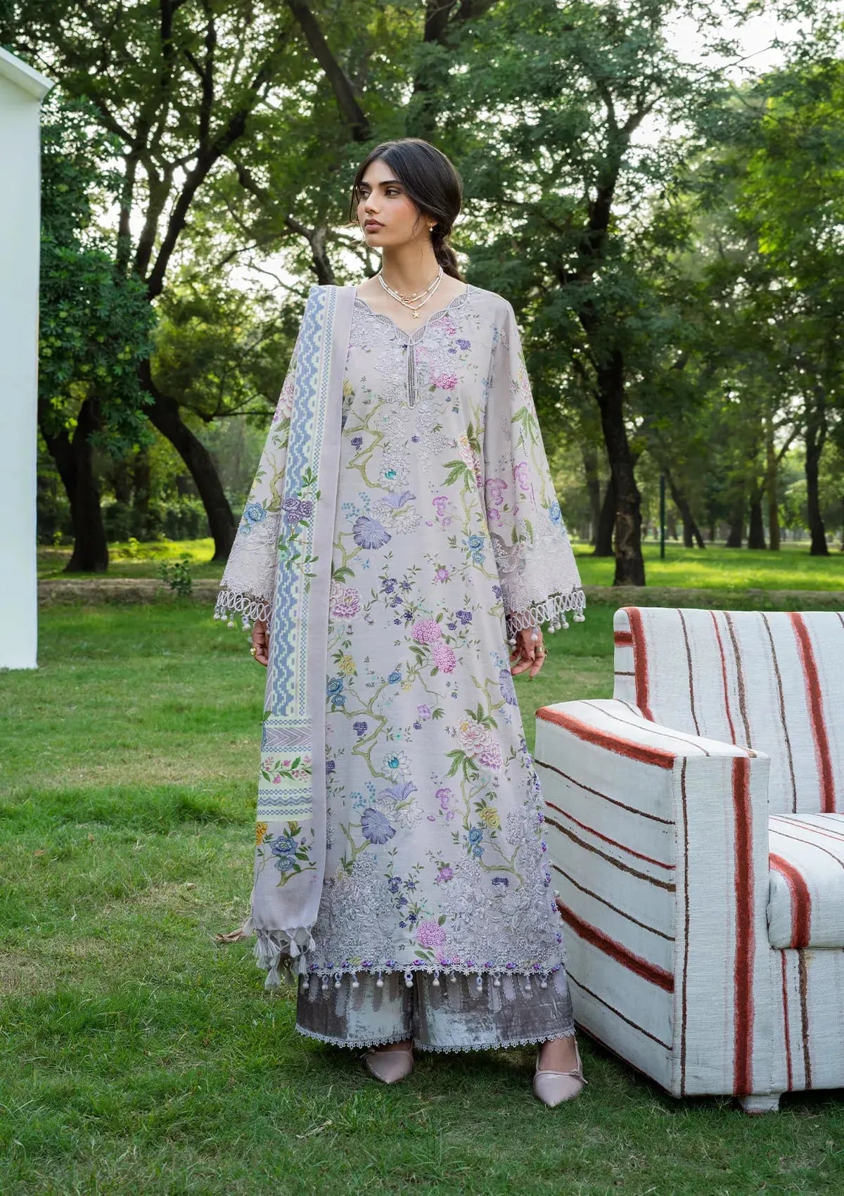 Wilderness by Elaf Unstitched Khaddar Embroidered Collection'26 (EWR-7A SNOWBELLE)