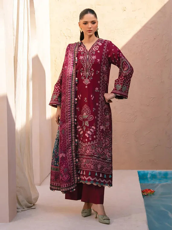 XENIA Rang-E-Khizaan Embroidered Khaddar Collection 2025 (02-DEEMAH)