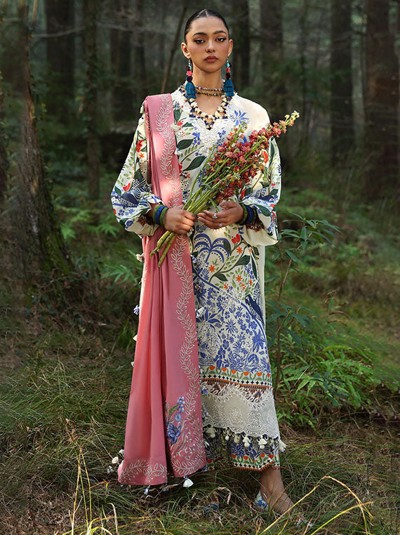 ZAHA Festive Embroidered Lawn Collection 2026 (ZL25-03B)