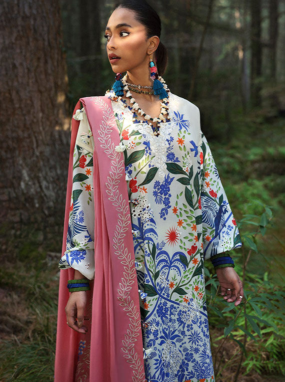 ZAHA Festive Embroidered Lawn Collection 2026 (ZL25-03B)