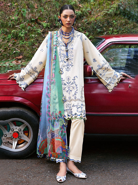 ZAHA Festive Embroidered Lawn Collection 2026 (ZL25-15A)