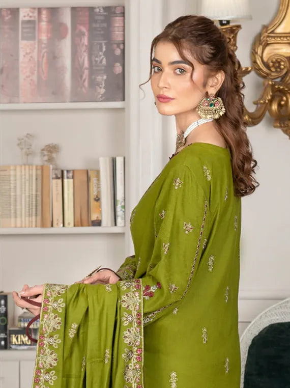ZIMAL Peach Zari Embroidered Collection 2025 by Wania  (WL-192)