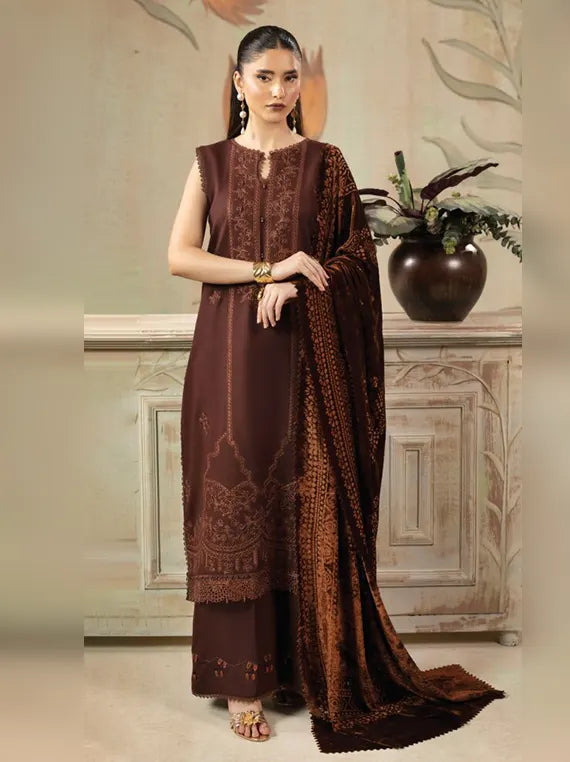 ZOUQ by Hum Dum Embroidered Wool Unstitched Collection'26 (D-01)