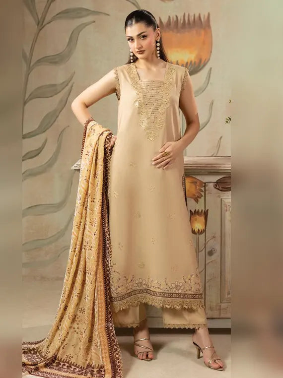 ZOUQ by Hum Dum Embroidered Wool Unstitched Collection'26 (D-02)