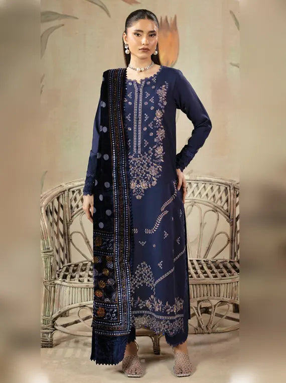 ZOUQ by Hum Dum Embroidered Wool Unstitched Collection'26 (D-03)
