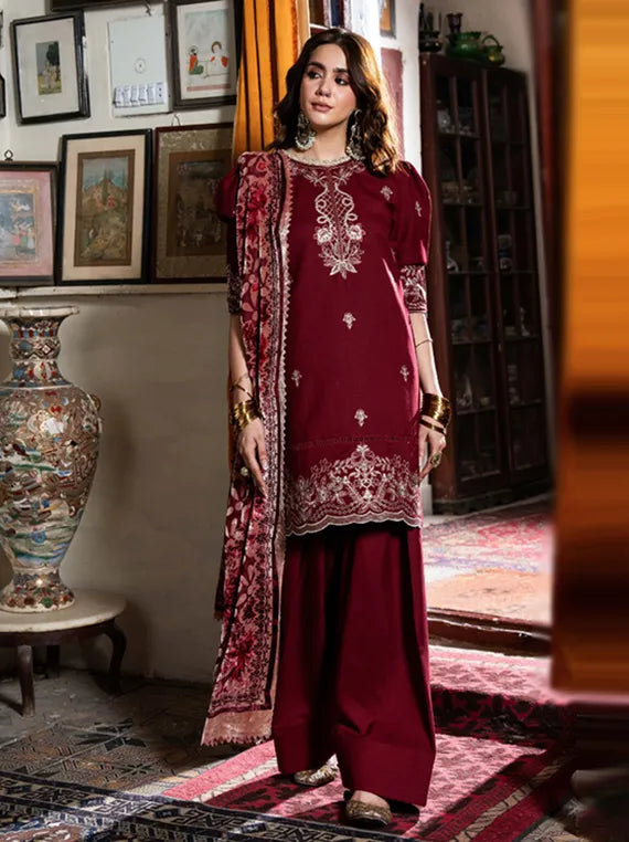ZOUQ by Hum Dum Embroidered Wool Collection 2025 CH-02 (D-03)