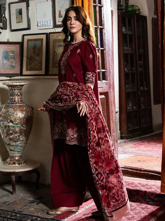 ZOUQ by Hum Dum Embroidered Wool Collection 2025 CH-02 (D-03)