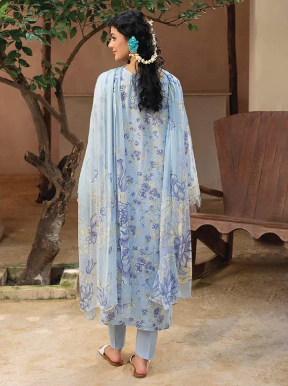 Zaiba Embroidered Printed Karandi Collection 2025 by HUMDUM (D-02)