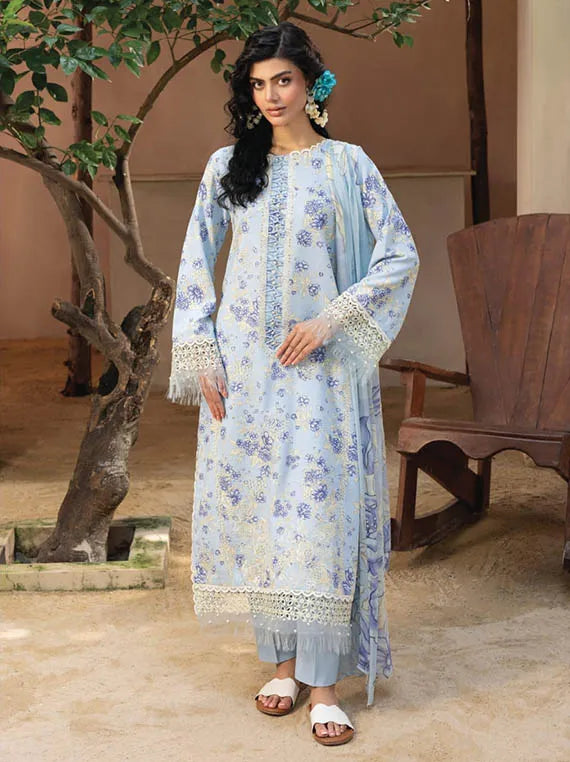 Zaiba Embroidered Printed Karandi Collection 2025 by HUMDUM (D-02)