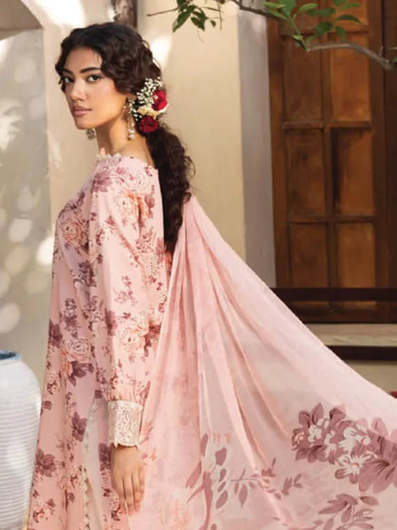 Zaiba Embroidered Printed Karandi Collection 2025 by HUMDUM (D-05)