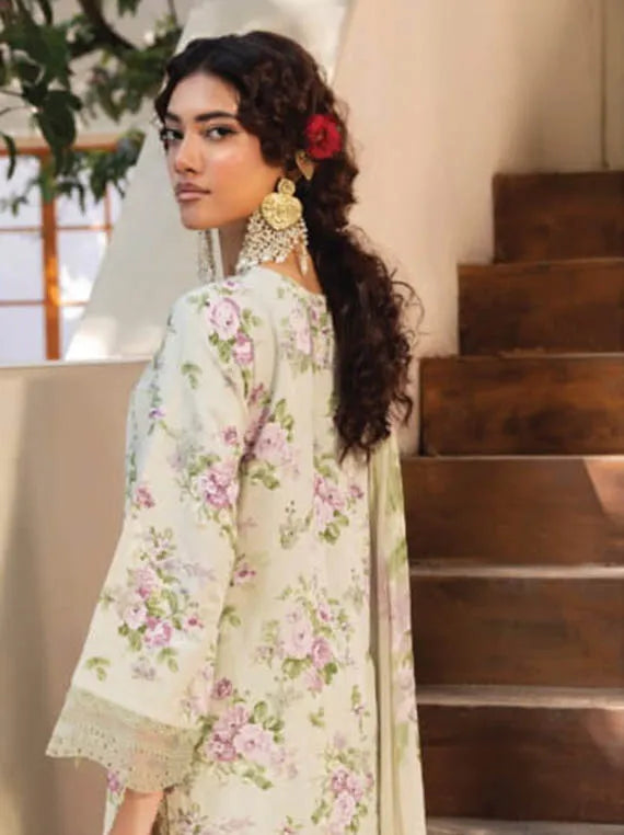Zaiba Embroidered Printed Karandi Collection 2025 by HUMDUM (D-08)