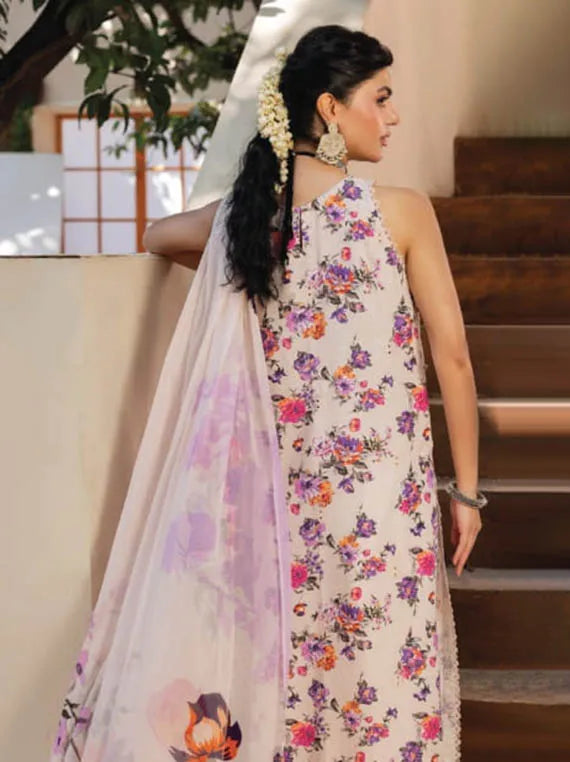 Zaiba Embroidered Printed Karandi Collection 2025 by HUMDUM (D-09)