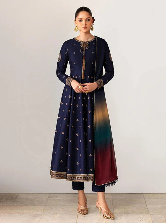 Zarif Lux Embroidered Boring Lawn Collection 2026 (ZF-ZL-02 RUELLE)