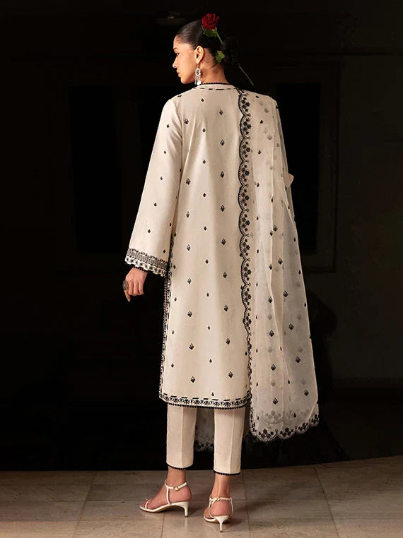 Zarif Lux Embroidered Boring Lawn Collection 2026 (ZF-ZL-03 YARA)