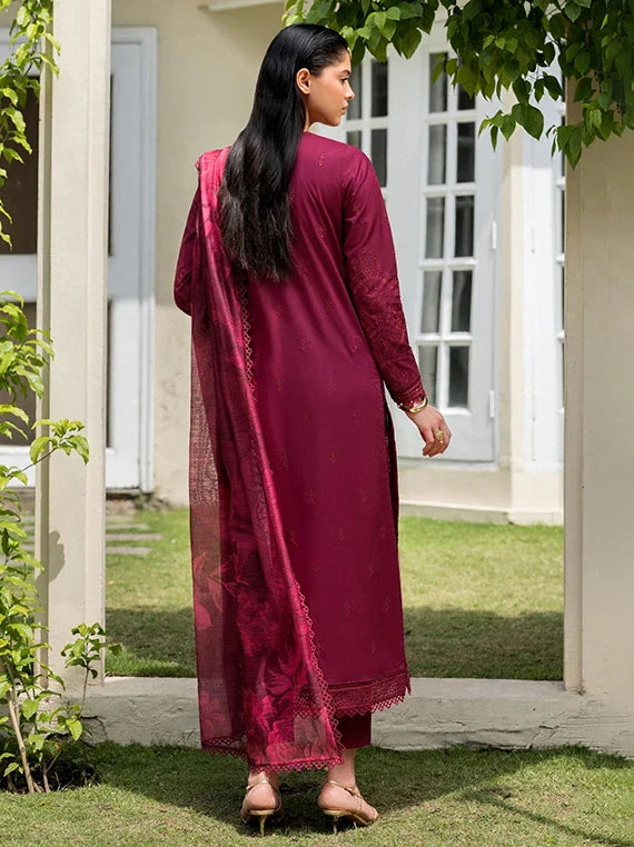 Zarif Lux Embroidered Boring Lawn Collection 2026 (ZF-ZL-05 FREYA)