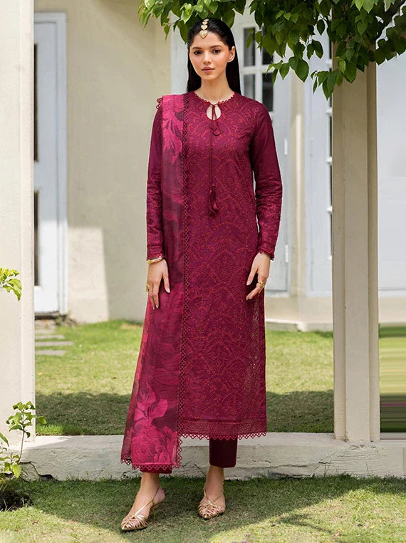 Zarif Lux Embroidered Boring Lawn Collection 2026 (ZF-ZL-05 FREYA)