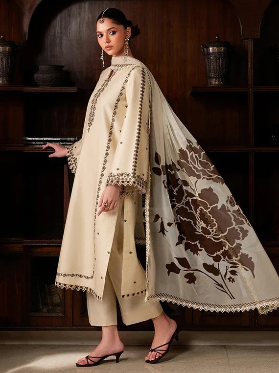 Zarif Lux Embroidered Boring Lawn Collection 2026 (ZF-ZL-07 ARIA)