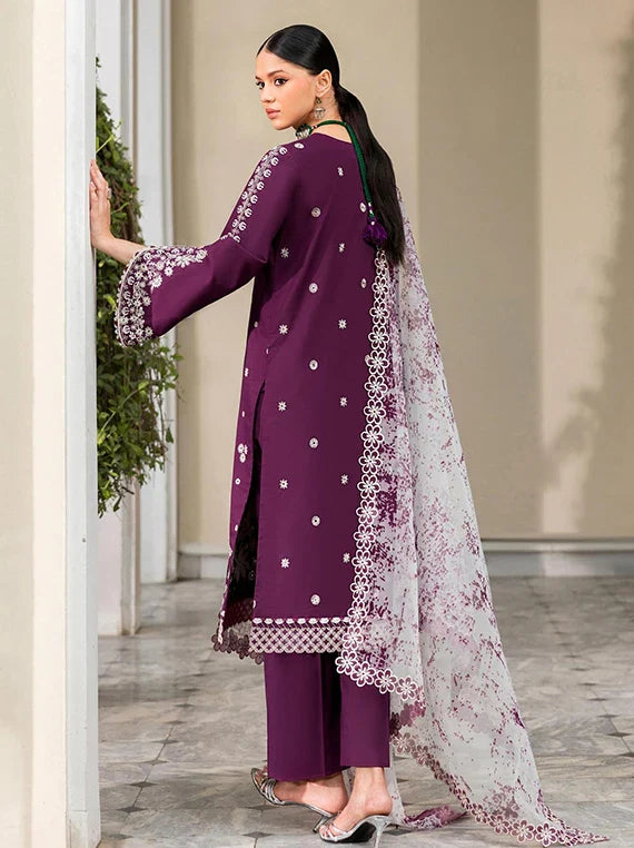 Zarif Lux Embroidered Boring Lawn Collection 2026 (ZF-ZL-08 KOYA)