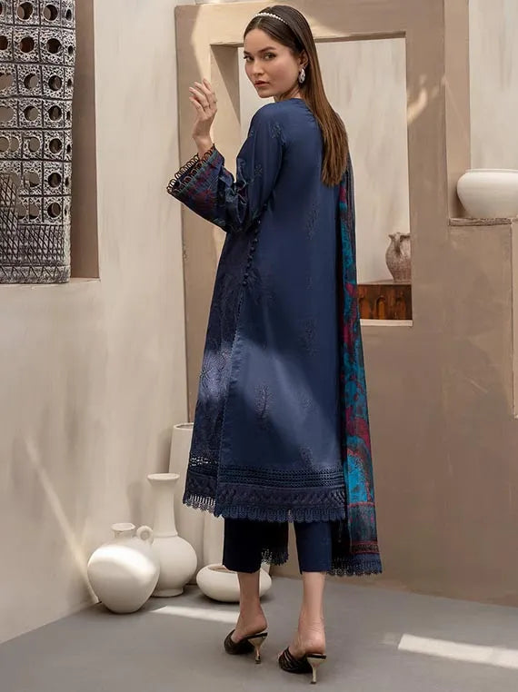 Zarif Festive Embroidered Lawn Collection 2024 (ZFL 08 SEEMAL)