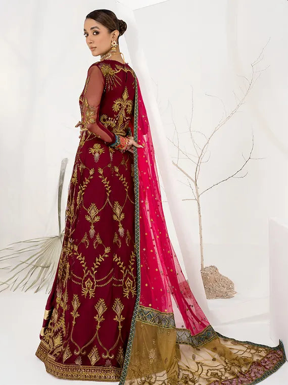 Zarif The Luxe Embroidered Festive Collections (ZLC-04-BURNT-ROSE)