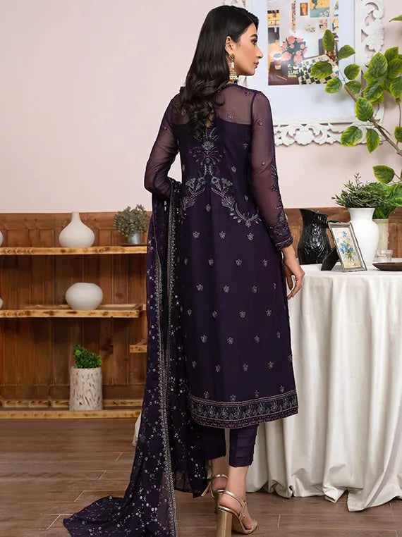 Zarif The Luxe Embroidered Festive Collections (ZLM-05-SCARLETT)