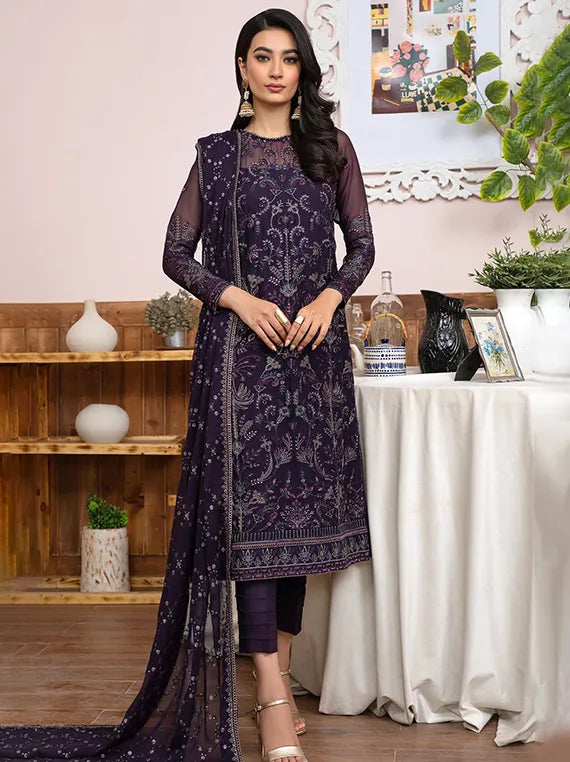 Zarif The Luxe Embroidered Festive Collections (ZLM-05-SCARLETT)