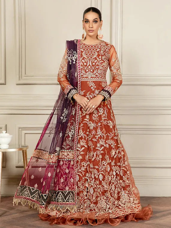 Zarif The Luxe Embroidered Festive Collections (ZMF-02-AMBER )