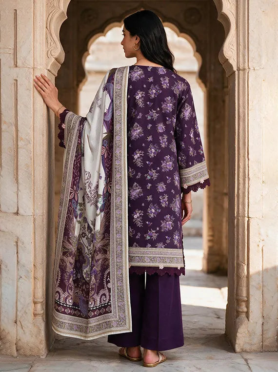 Zellburry Printed Khaddar Unstitched Collection'26 (WUWQ1X30113)