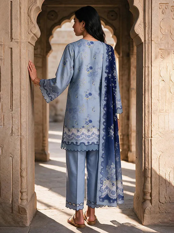 Zellburry Printed Khaddar Unstitched Collection'26 (WUWQ1X30114)