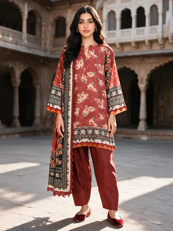 Zellburry Printed Khaddar Unstitched Collection'26 (WUWQ1X30115)
