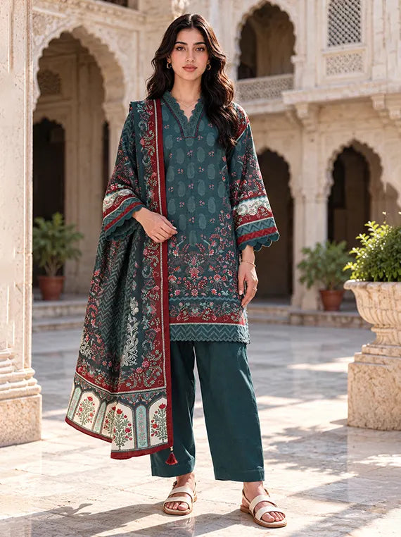 Zellburry Printed Khaddar Unstitched Collection'26 (WUWQ1X30131)