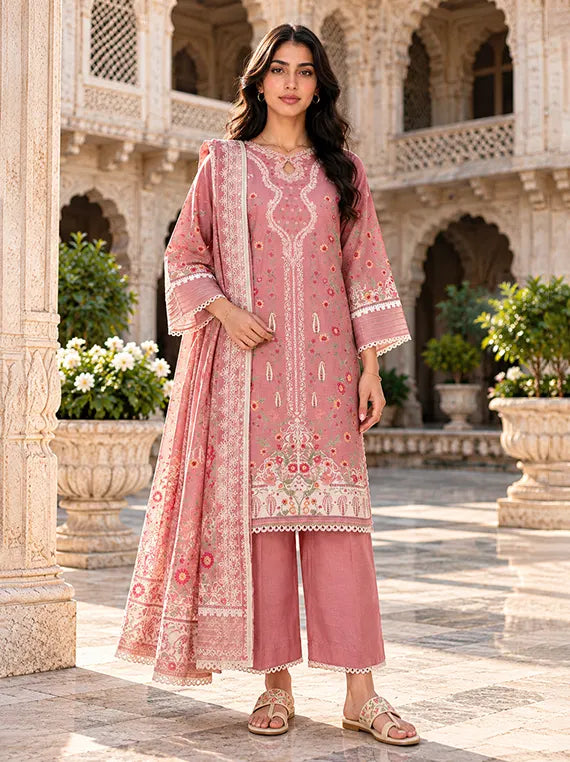 Zellburry Printed Khaddar Unstitched Collection'26 (WUWQ1X30134)